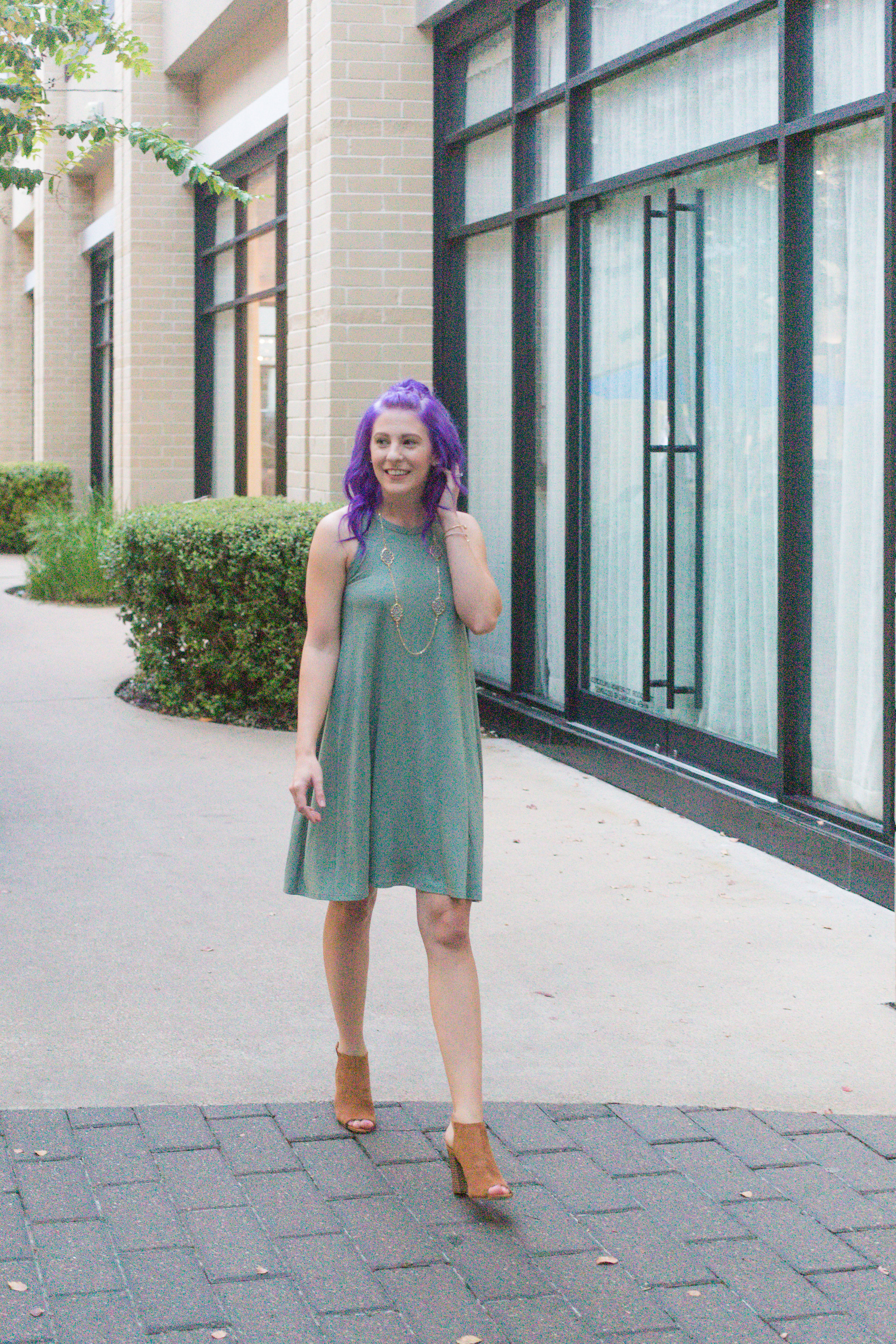 Fashion Blogger, Style Blogger, Houston Blogger, Fall Style, Booties, Fringe, Purple Hair, City Centre, Francescas