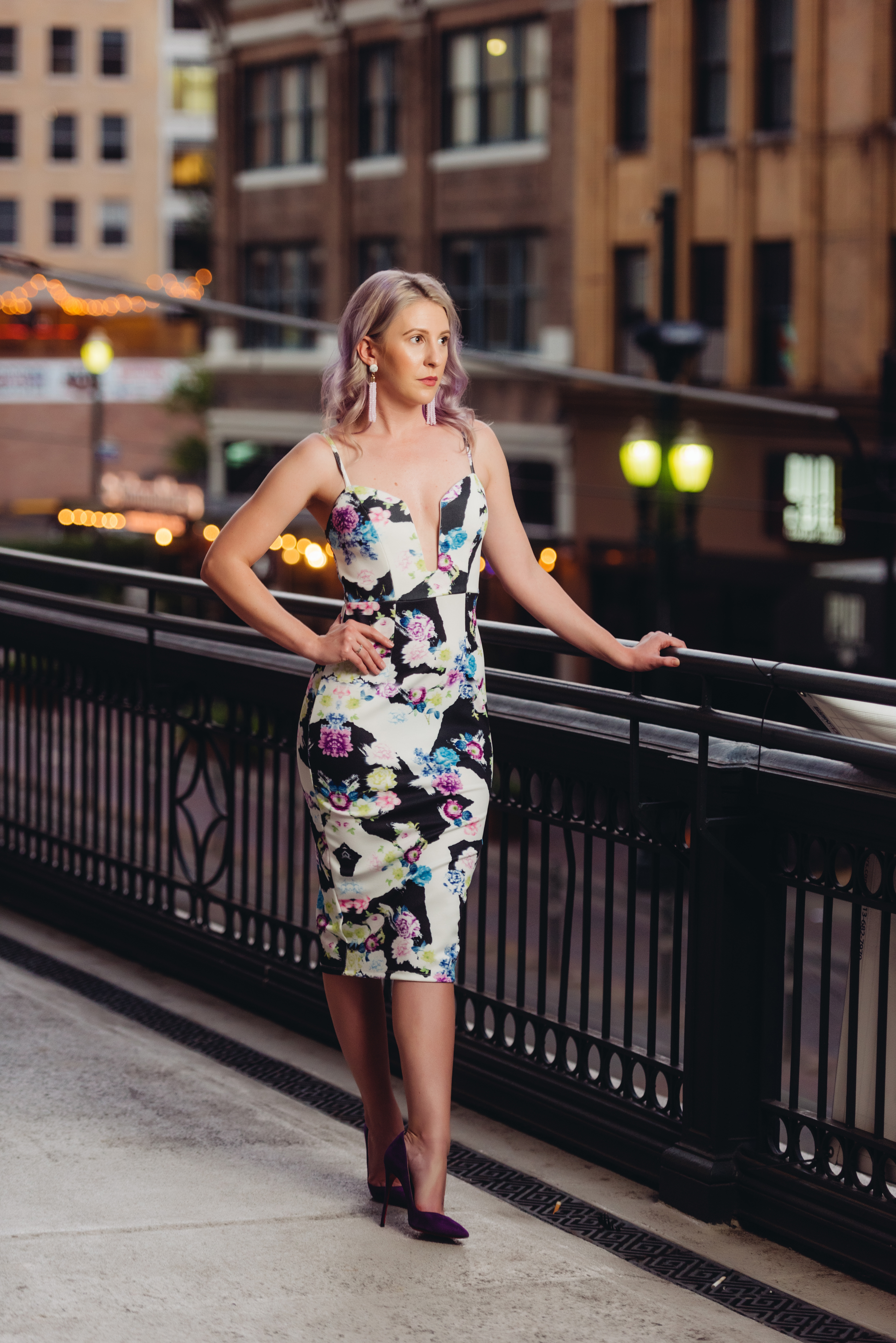 Fall Florals, Houston Photographer, Fashion Blogger, Style Blogger, Fashion, Houston Blogger, Downtown, Midi Dress - Midi Dress x Fall Florals by Houston fashion blogger Gracefully Sassy