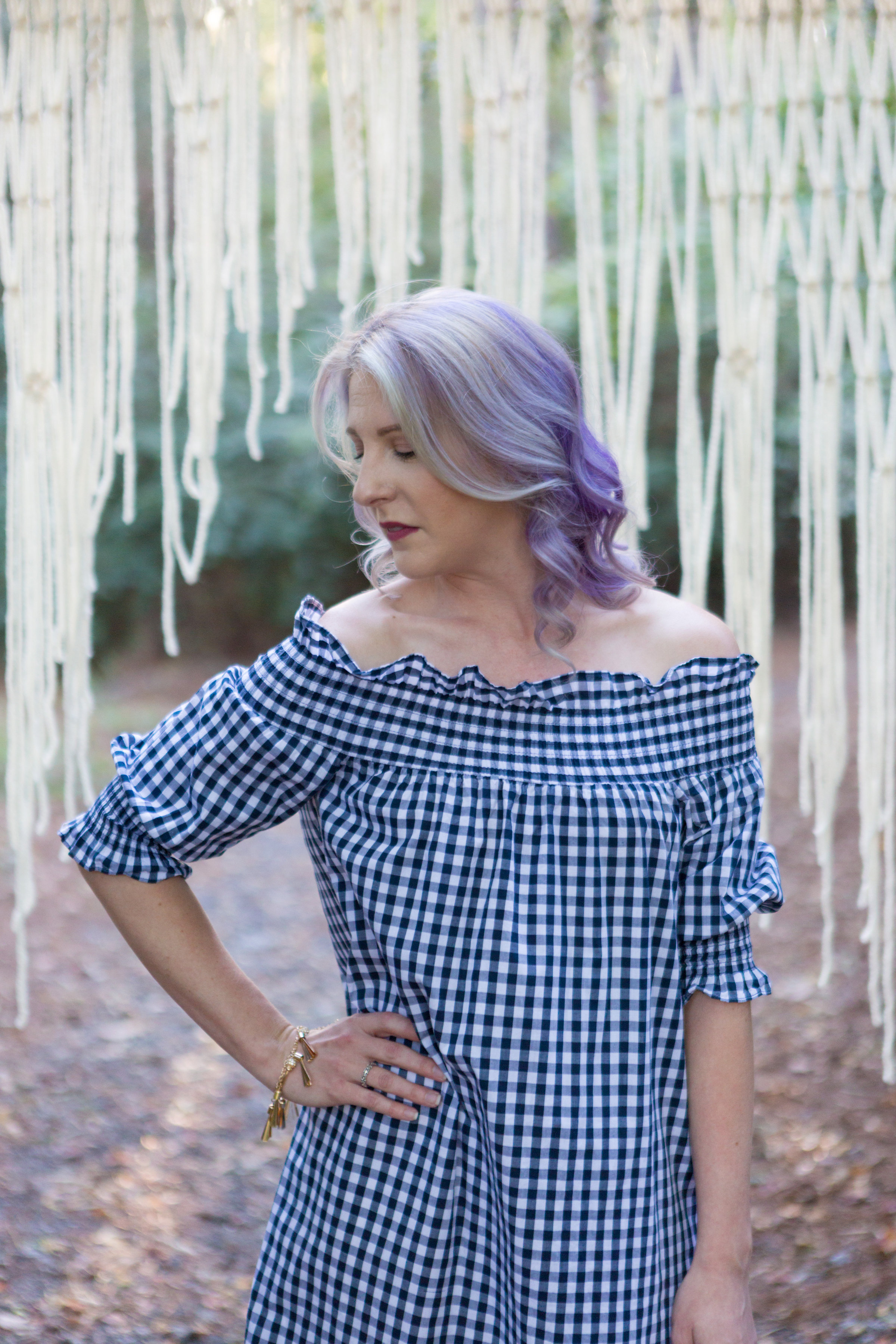 Houston Blogger, Houston Photographer, Gingham Dress, Style Blogger, Fashion Blogger, Off The Shoulder Dress