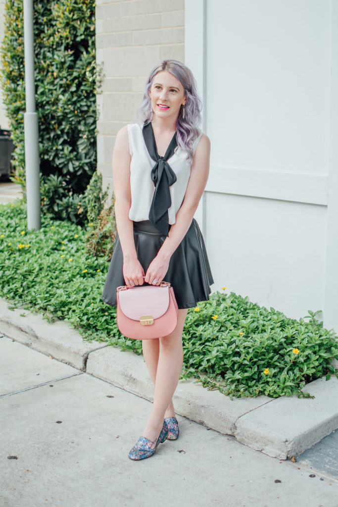 Houston Blogger, Houston Photographer, Shein, Charming Charlie, Style Blogger, Fashion Blogger, Steve Madden, Loafers, Leather Skirt