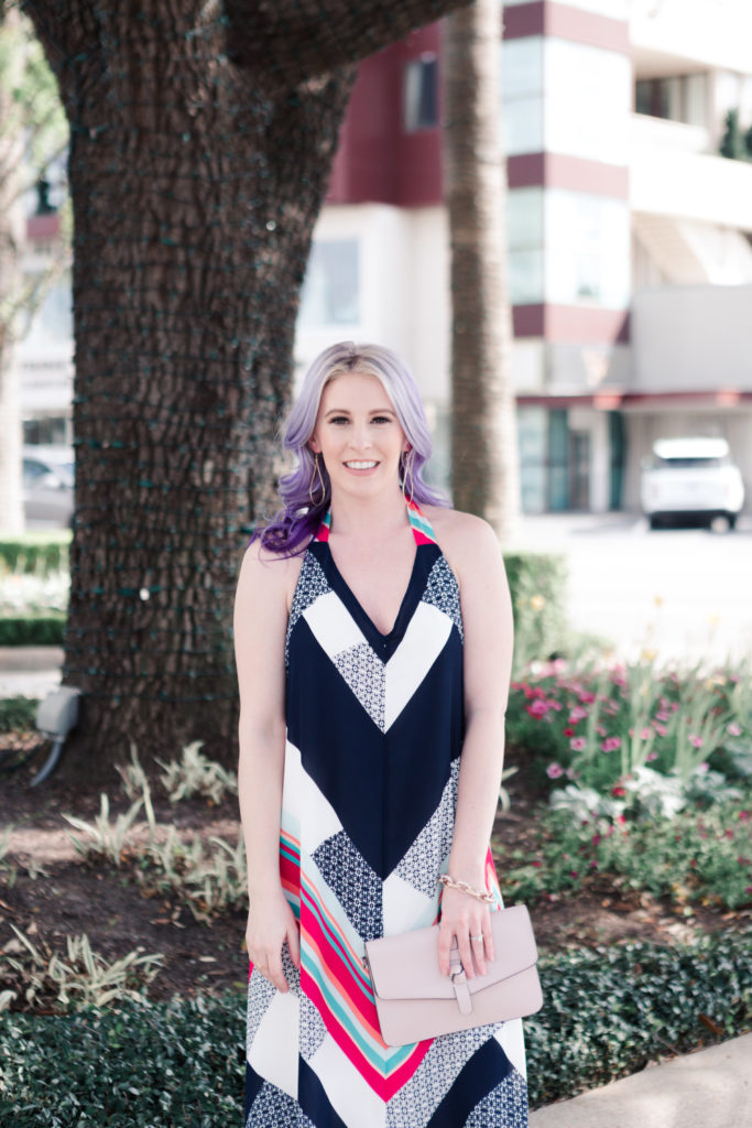 houston blogger, style blog, fashion blogger, gracefully sassy, vici collection, midi dress, spring midi dress, chevron print, houston photographer, pravana, charming charlie, target, texas blogger, blogger - Striped Midi Dress for Spring Date Nights by Houston fashion blogger Gracefully Sassy