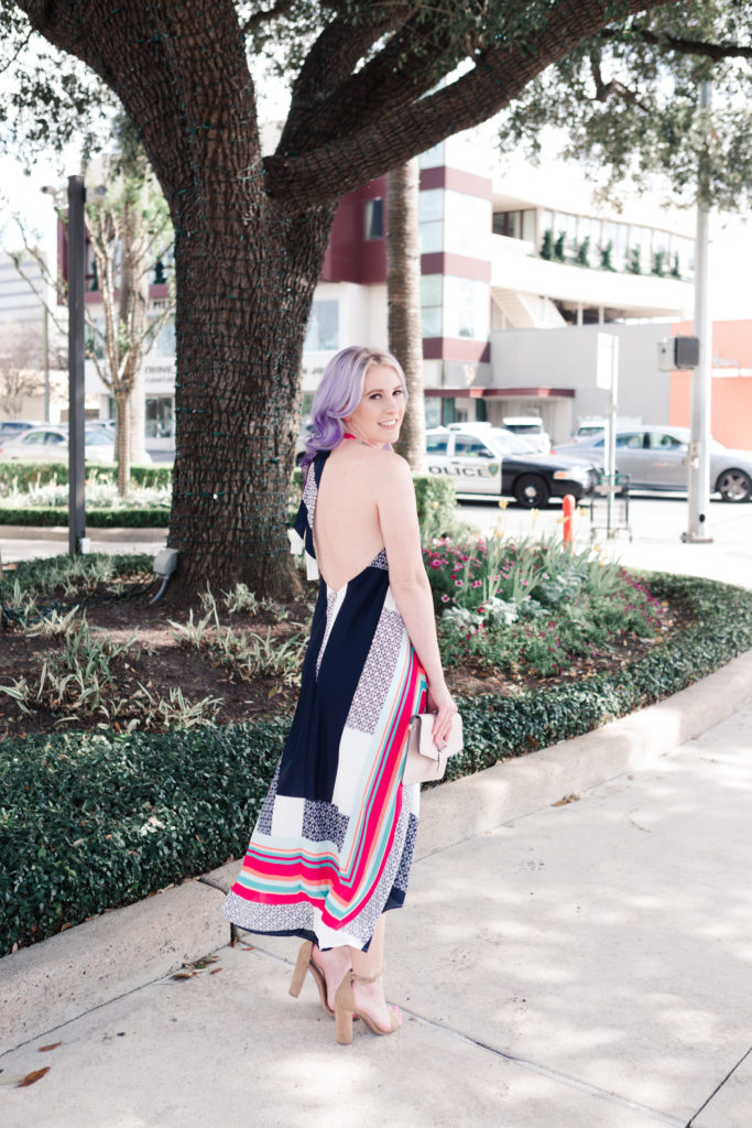 houston blogger, style blog, fashion blogger, gracefully sassy, vici collection, midi dress, spring midi dress, chevron print, houston photographer, pravana, charming charlie, target, texas blogger, blogger - Striped Midi Dress for Spring Date Nights by Houston fashion blogger Gracefully Sassy