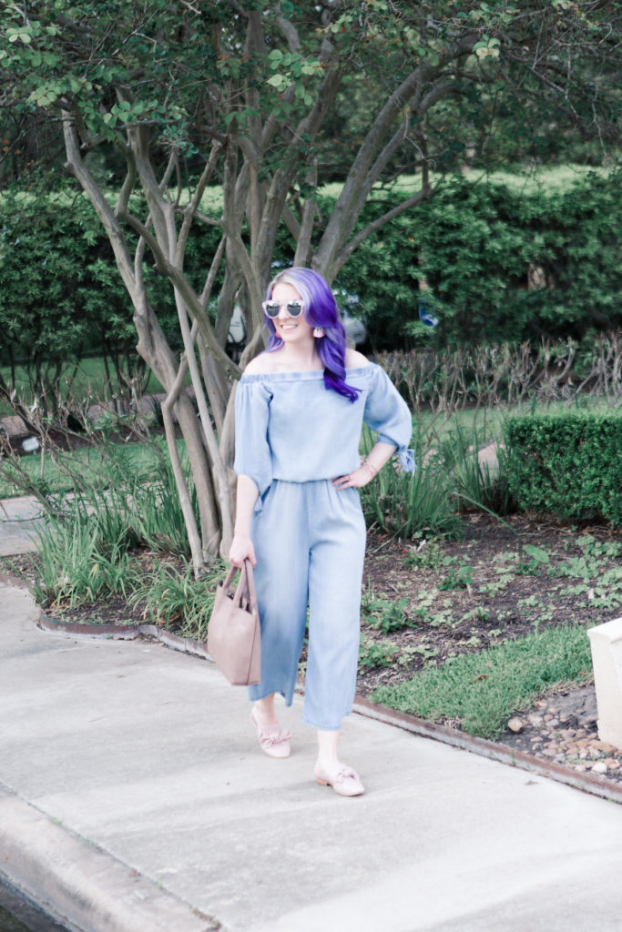 houston blogger, style blog, fashion blogger, blogger, lifestyle blog, gracefully sassy, nordstrom, bow mules, jumpsuit, denim jumpsuit, pravana, target, target style, houston photographer