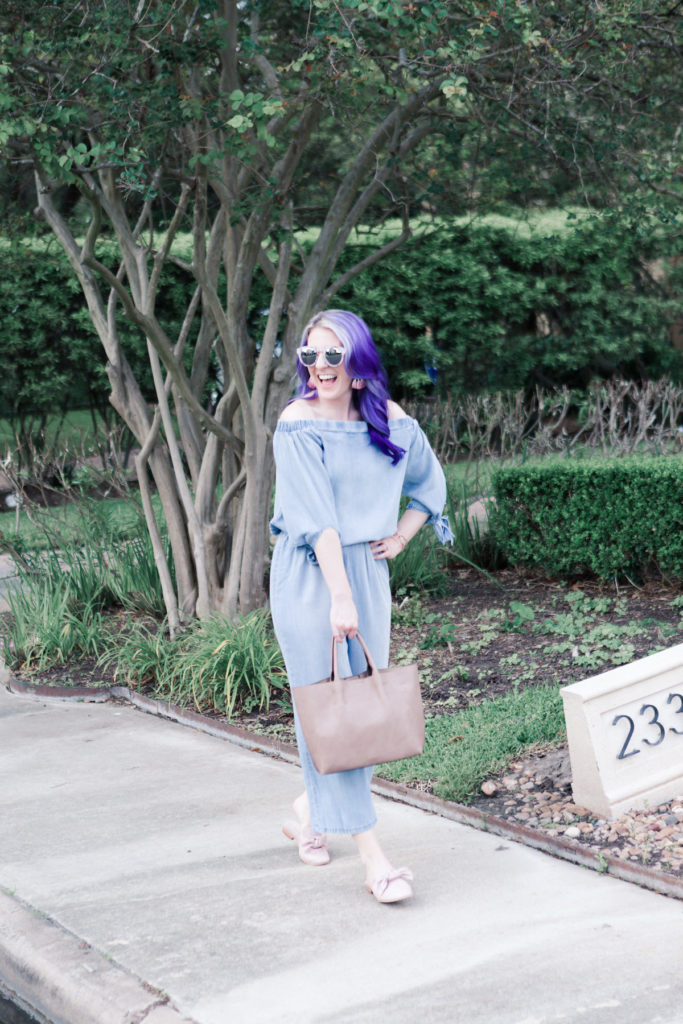 houston blogger, style blog, fashion blogger, blogger, lifestyle blog, gracefully sassy, nordstrom, bow mules, jumpsuit, denim jumpsuit, pravana, target, target style, houston photographer