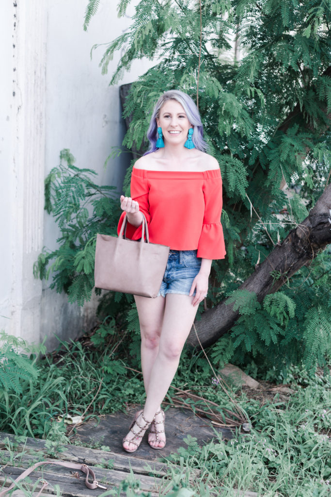 houston blogger, style blog, fashion blogger, style blogger, lifestyle blogger, blog, pravana, hm, asos, fashion, summer trends, off the shoudler top, distressed denim, abercrombie, houston photographer, gracefully sassy