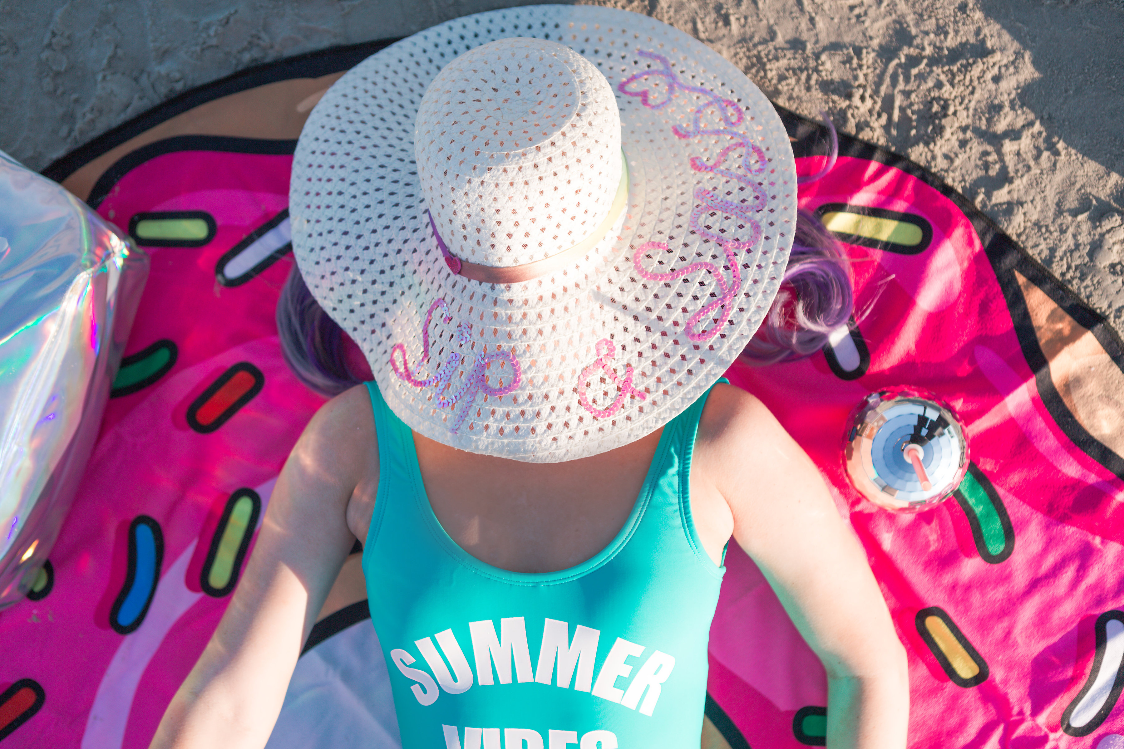 beach day, macy's, one piece swimsuit, sequin hat, coppertone sunscreen, francescas, insulated tote, houston photographer, houston blogger