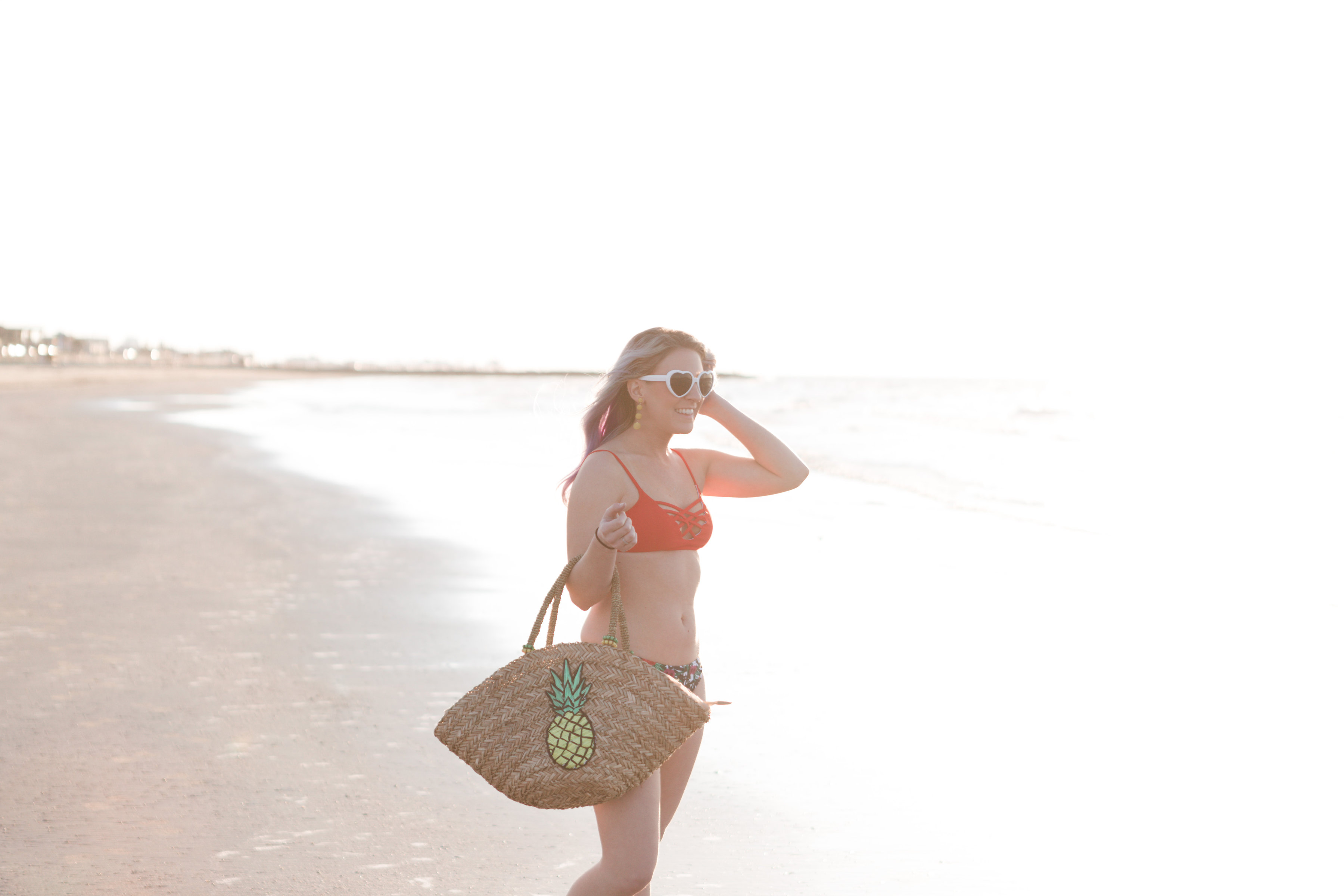 houston blogger, style blog, fashion blogger, lifestyle blogger, gracefully sassy, floral swimsuit, staycation, shein, tory burch, francescas, pravana, houston photographer, Galveston To-do's, Galveston