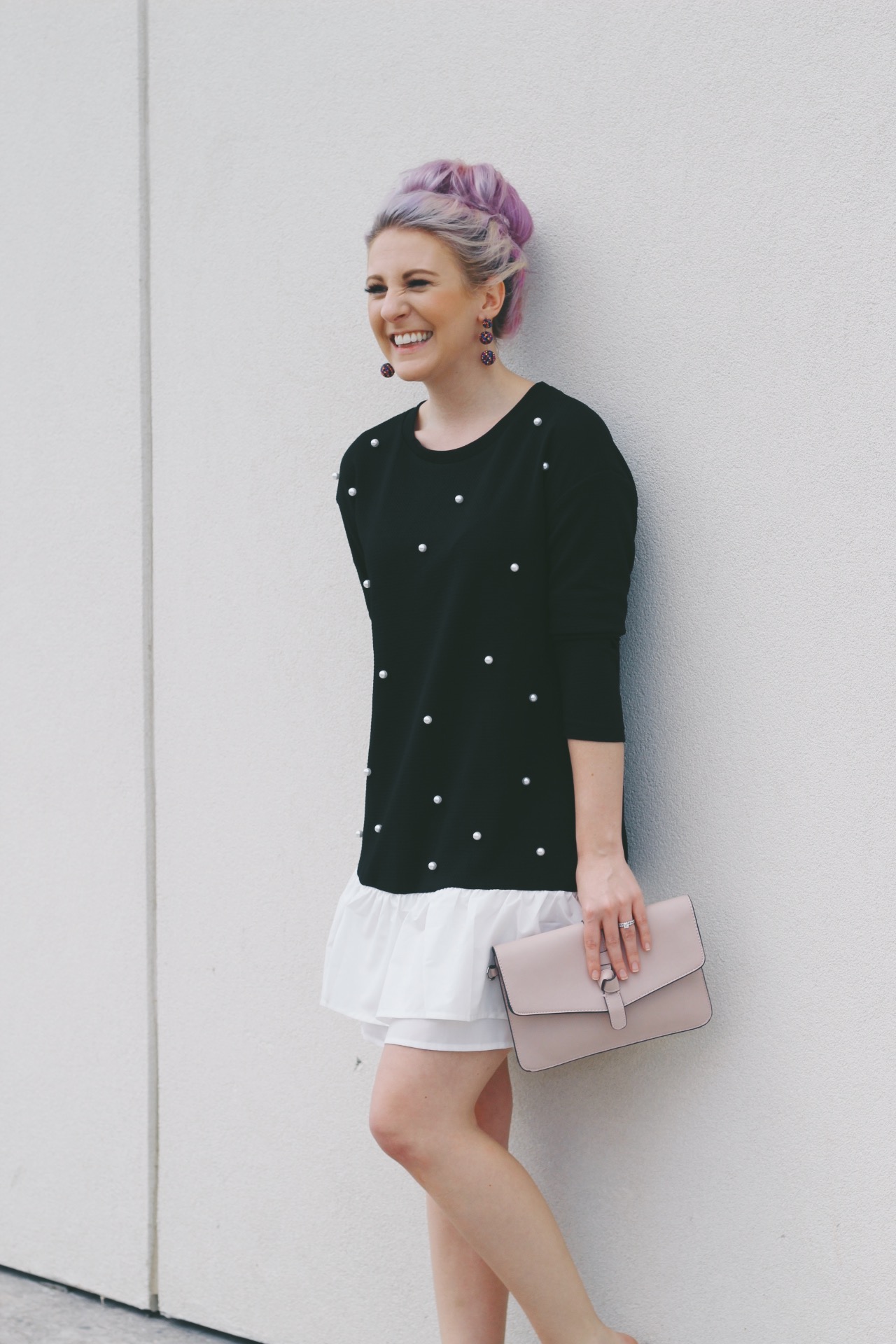 SheIn Pearl Dress by Houston fashion blogger Gracefully Sassy