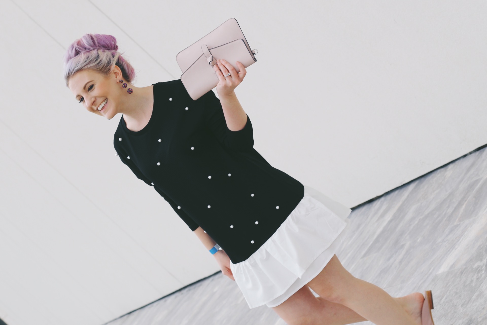 SheIn Pearl Dress by Houston fashion blogger Gracefully Sassy