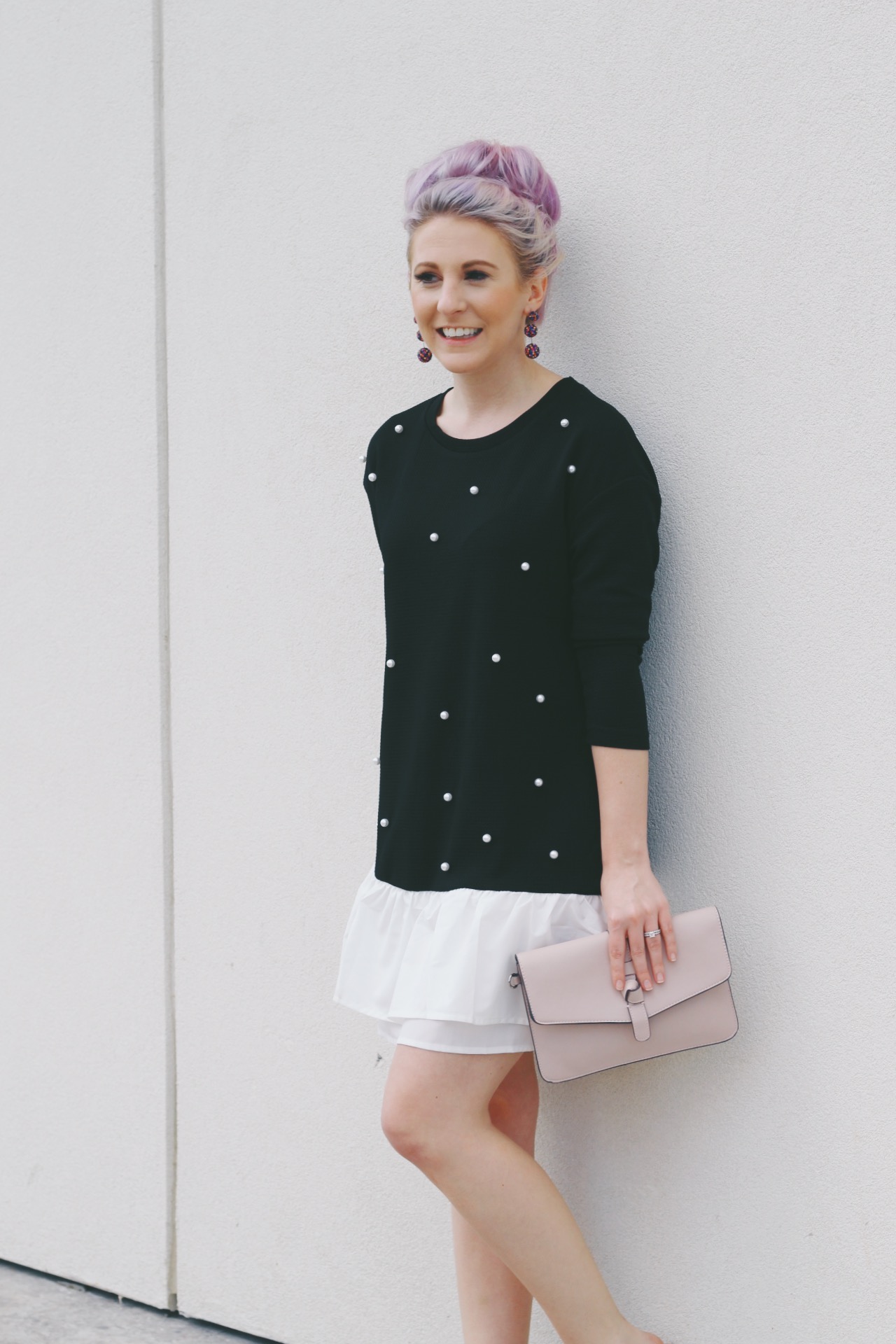 SheIn Pearl Dress by Houston fashion blogger Gracefully Sassy