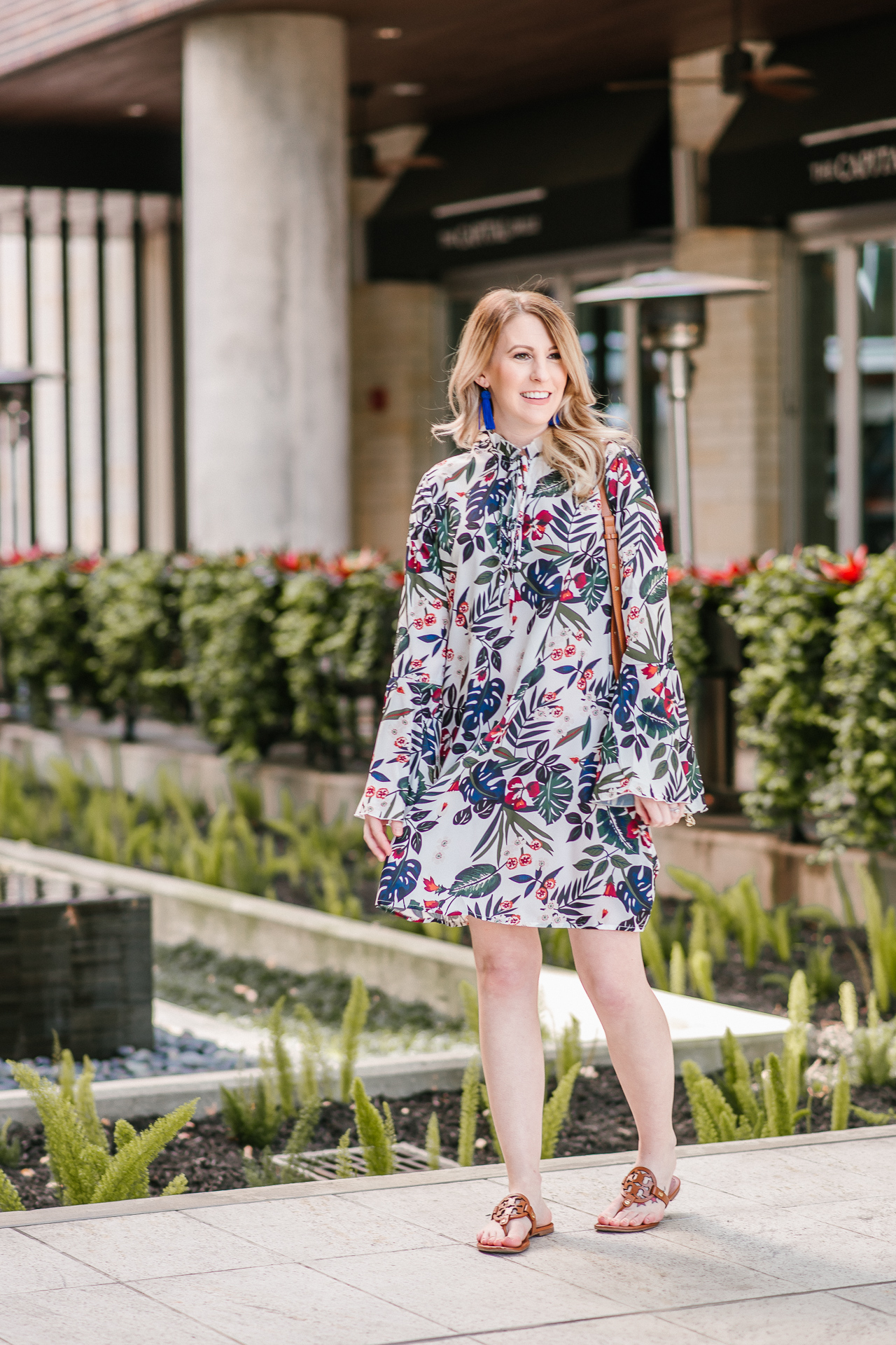 spring dress, swing dress, trumpet sleeve dress, floral dress, shein, fashion blogger, houston blogger, style blog